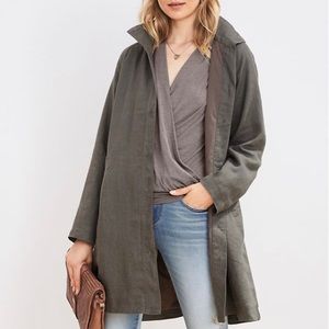 Garnet Hill Relaxed Linen Topcoat sz 8